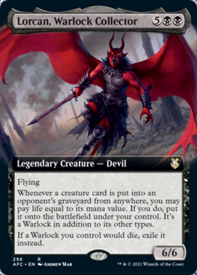 Lorcan, Warlock Collector (Extended Art) [Dungeons & Dragons: Adventures in the Forgotten Realms Commander] | Odin's Place