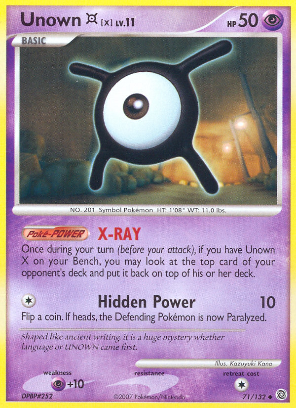 Unown X (71/132) [Diamond & Pearl: Secret Wonders] | Odin's Place