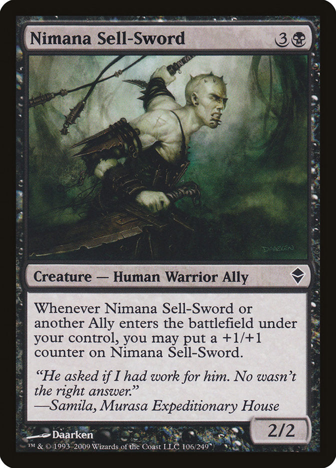 Nimana Sell-Sword (106) [Zendikar] | Odin's Place