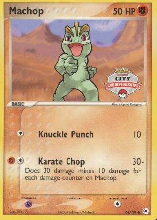 Machop (64/101) (City Championship Promo) [EX: Hidden Legends] | Odin's Place