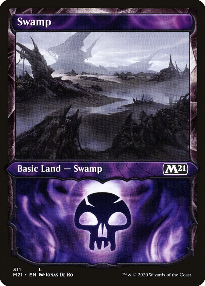 Swamp (311) (Showcase) [Core Set 2021] | Odin's Place