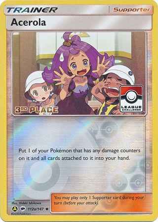 Acerola (112a/147) (League Promo 3rd Place) [Sun & Moon: Burning Shadows] | Odin's Place