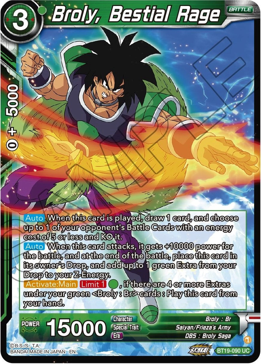 Broly, Bestial Rage (BT19-090) [Fighter's Ambition] | Odin's Place