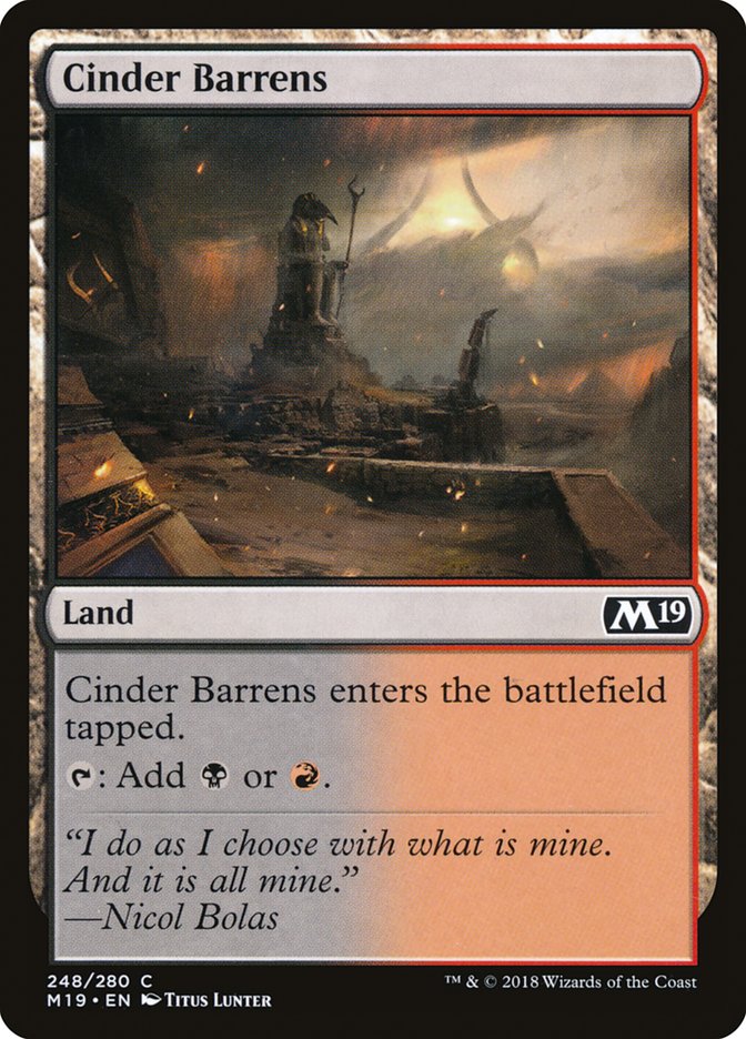 Cinder Barrens (248) [Core Set 2019] | Odin's Place