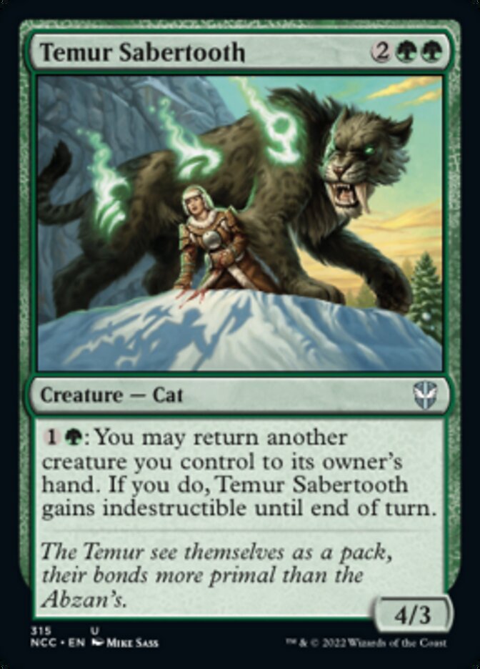 Temur Sabertooth [Streets of New Capenna Commander] | Odin's Place