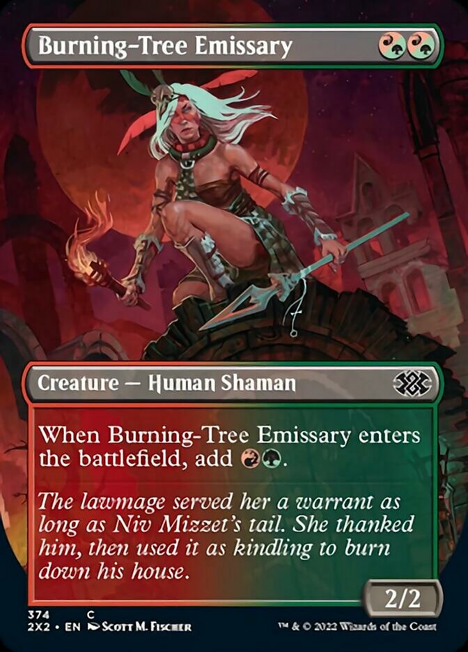 Burning-Tree Emissary (Borderless Alternate Art) [Double Masters 2022] | Odin's Place