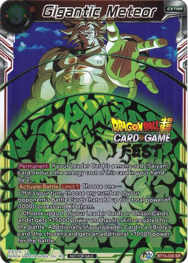 Gigantic Meteor (Card Game Fest 2022) (BT15-030) [Tournament Promotion Cards] | Odin's Place