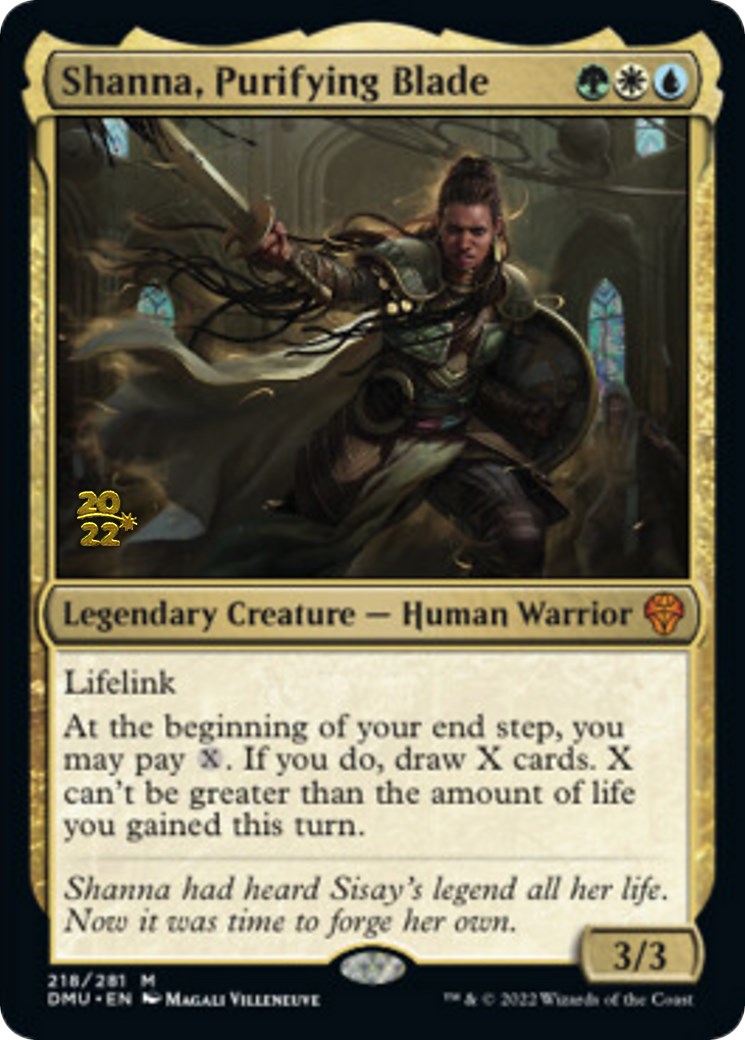 Shanna, Purifying Blade [Dominaria United Prerelease Promos] | Odin's Place