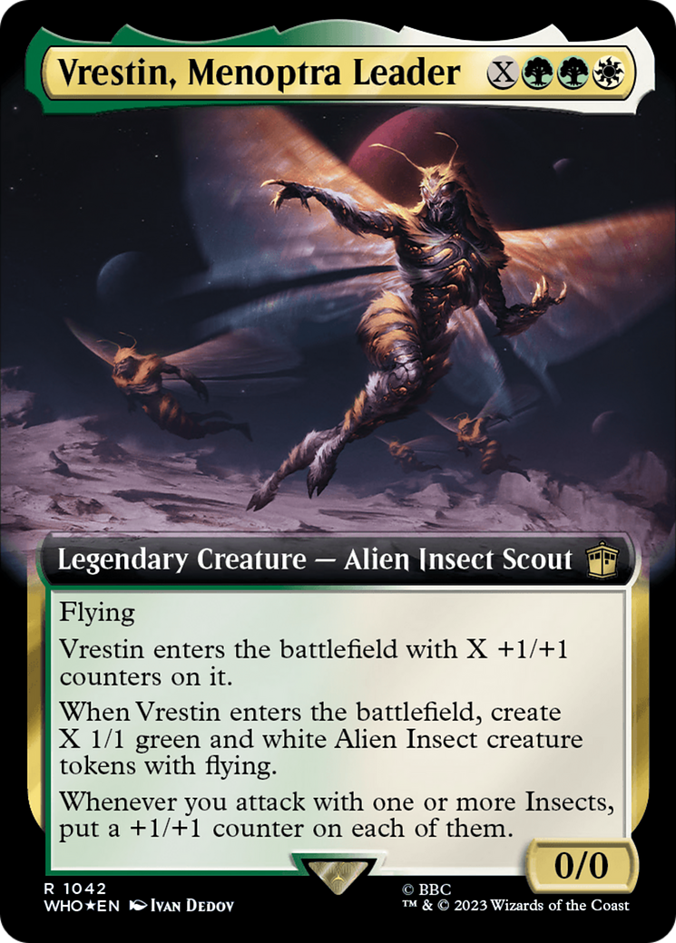 Vrestin, Menoptra Leader (Extended Art) (Surge Foil) [Doctor Who] | Odin's Place