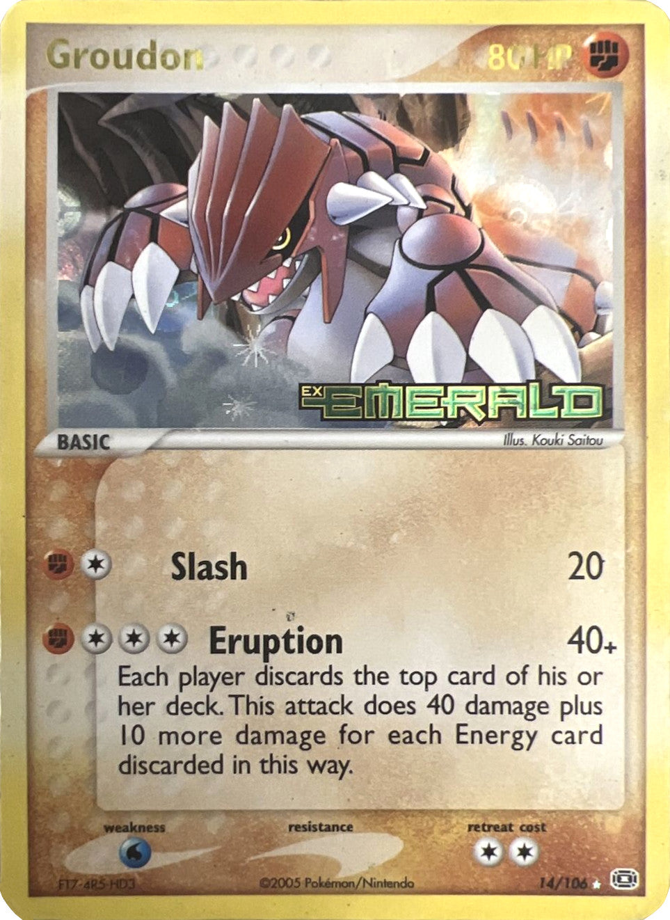 Groudon (14/106) (Stamped) [EX: Emerald] | Odin's Place