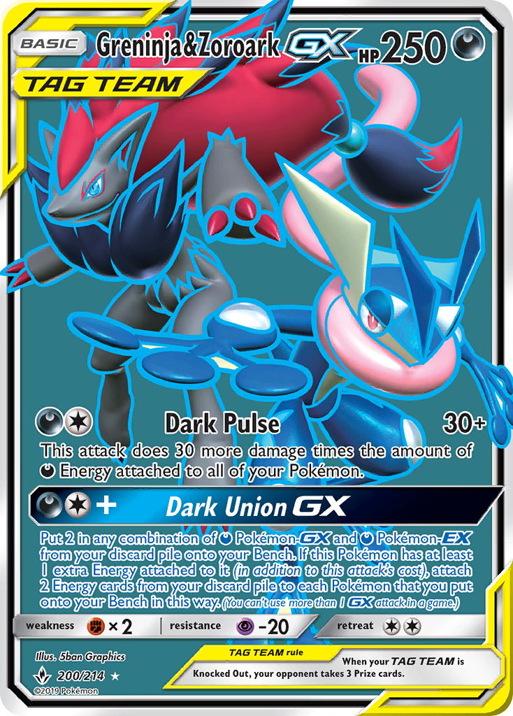 Greninja & Zoroark GX (200/214) [Sun & Moon: Unbroken Bonds] | Odin's Place
