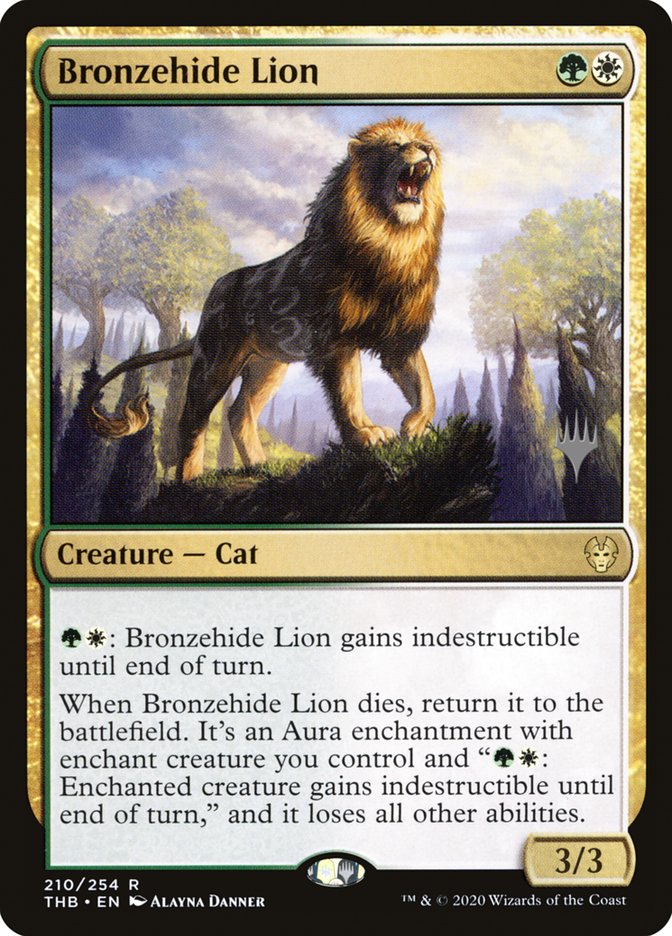 Bronzehide Lion (Promo Pack) [Theros Beyond Death Promos] | Odin's Place