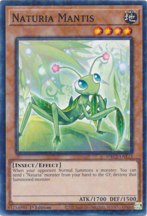 Naturia Mantis (Duel Terminal) [HAC1-EN113] Common | Odin's Place