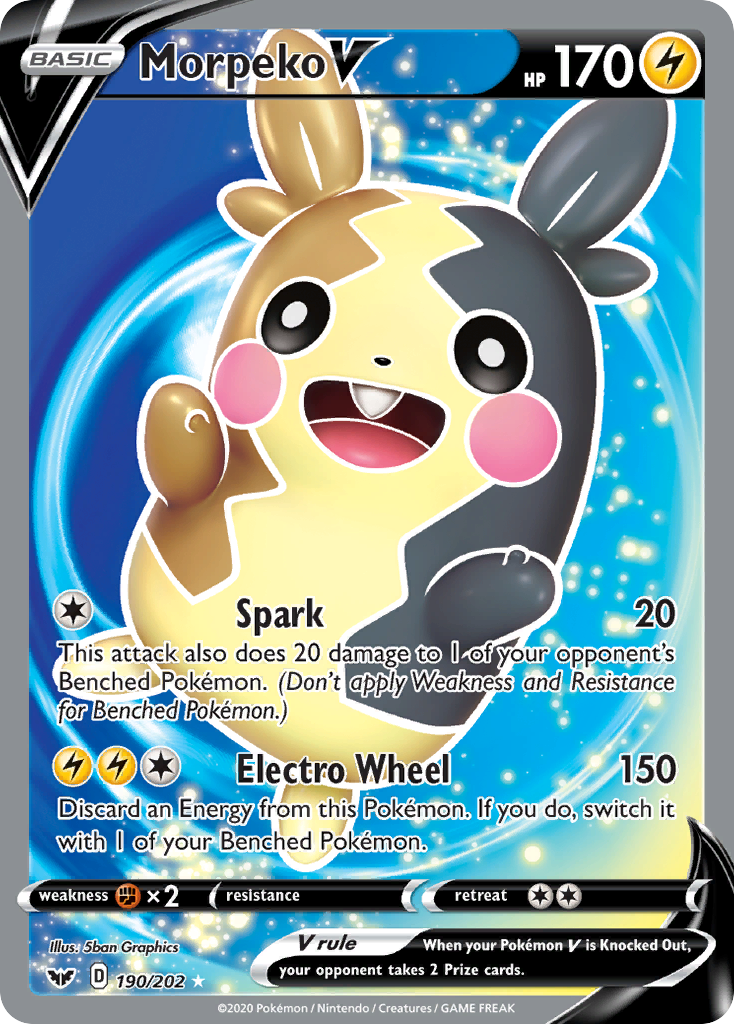Morpeko V (190/202) [Sword & Shield: Base Set] | Odin's Place