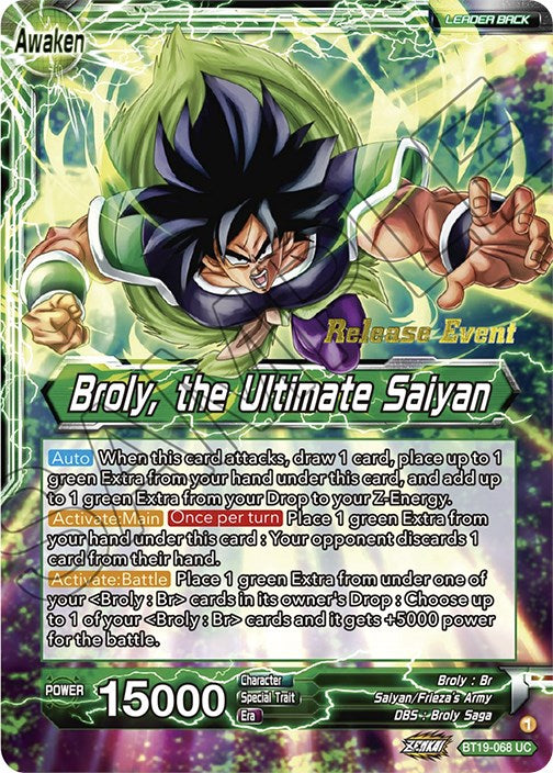 Broly // Broly, the Ultimate Saiyan (Fighter's Ambition Holiday Pack) (BT19-068) [Tournament Promotion Cards] | Odin's Place