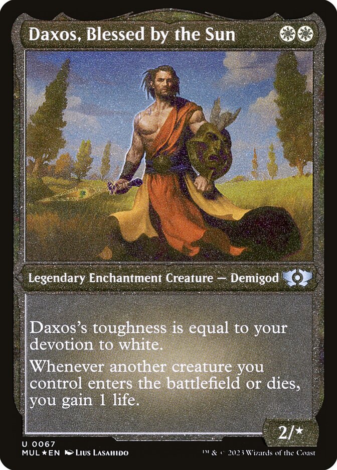 Daxos, Blessed by the Sun (Foil Etched) [Multiverse Legends] | Odin's Place