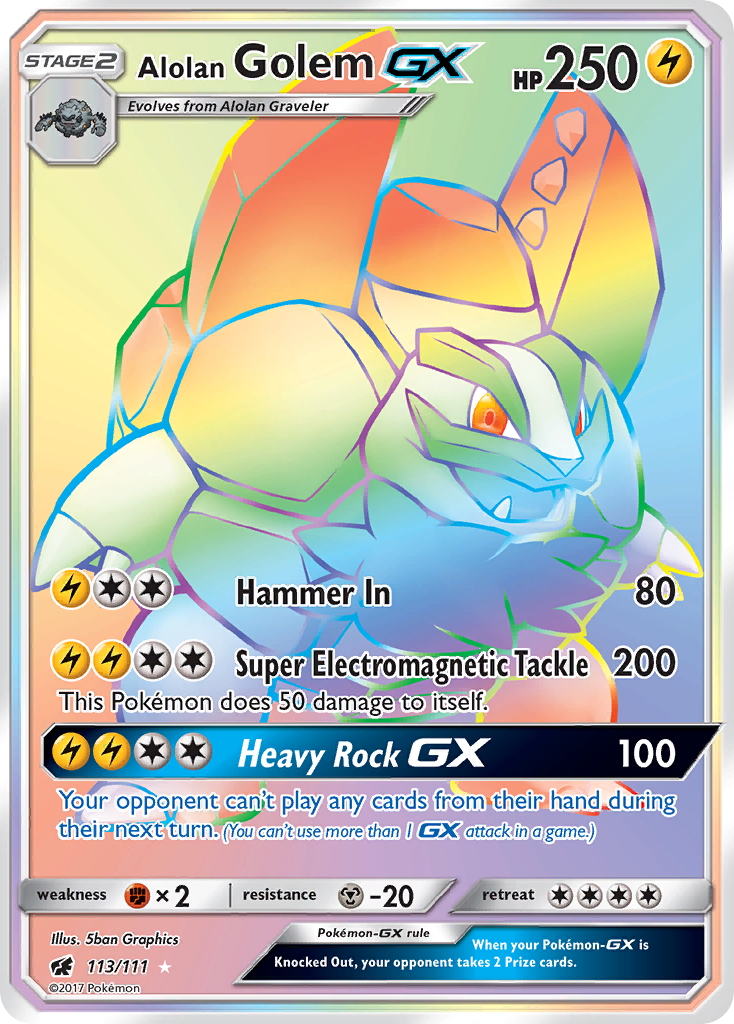 Alolan Golem GX (113/111) [Sun & Moon: Crimson Invasion] | Odin's Place
