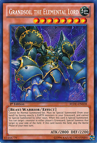Grandsoil the Elemental Lord [REDU-EN038] Secret Rare | Odin's Place