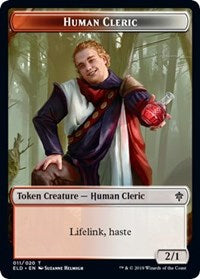 Human Cleric // Food (17) Double-Sided Token [Throne of Eldraine Tokens] | Odin's Place