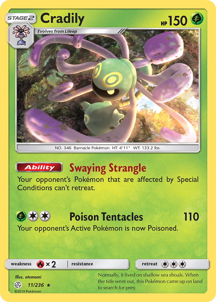 Cradily (11/236) [Sun & Moon: Cosmic Eclipse] | Odin's Place