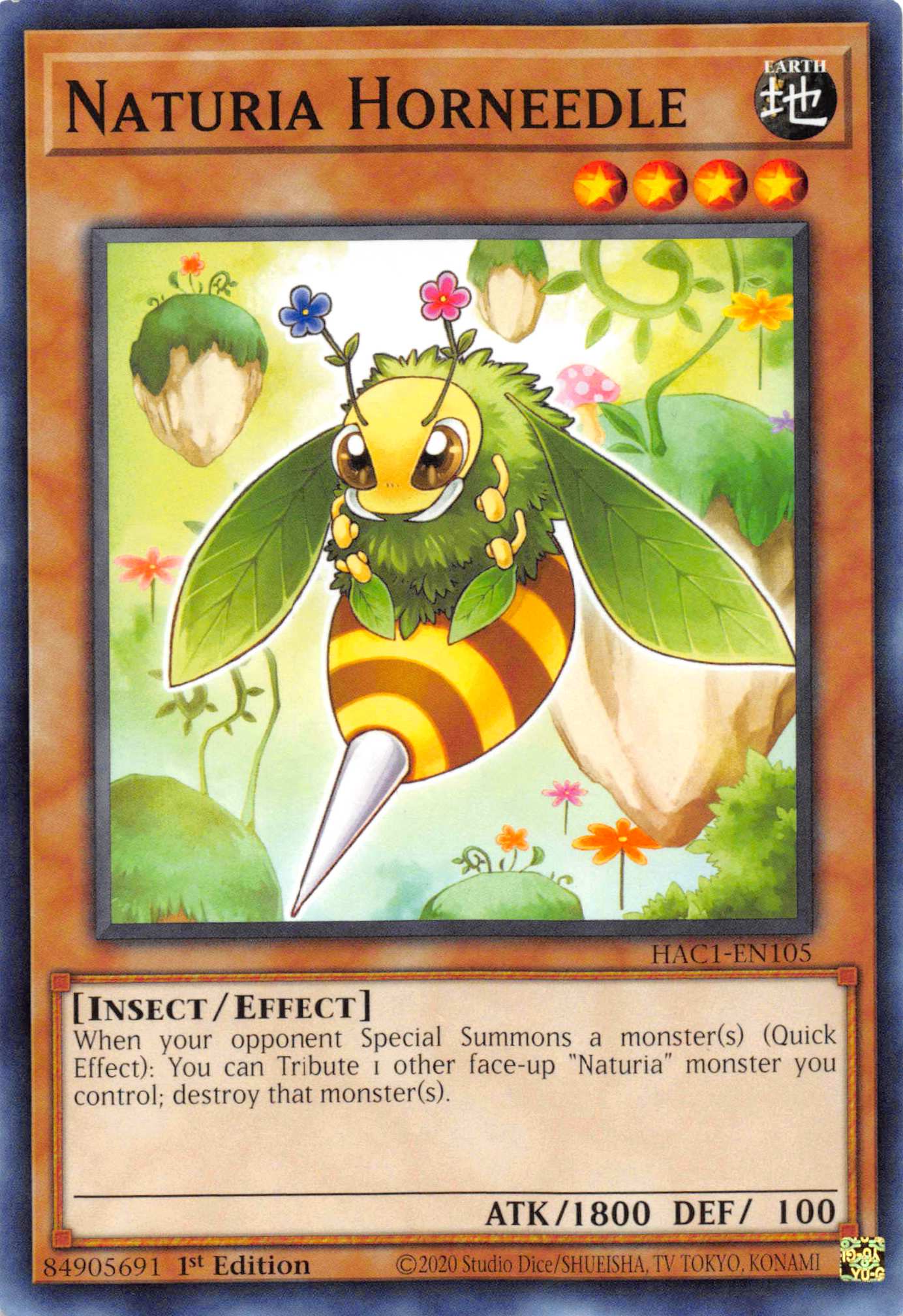 Naturia Horneedle [HAC1-EN105] Common | Odin's Place