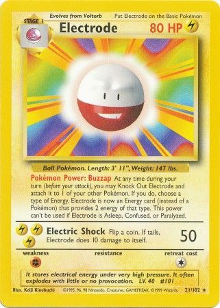 Electrode (21/102) [Base Set Unlimited] | Odin's Place