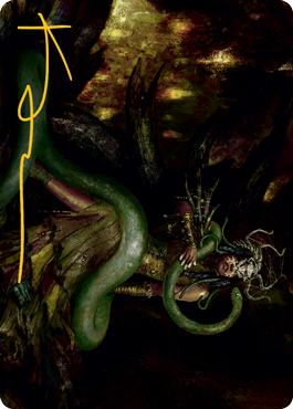 Saryth, the Viper's Fang Art Card (Gold-Stamped Signature) [Innistrad: Midnight Hunt Art Series] | Odin's Place