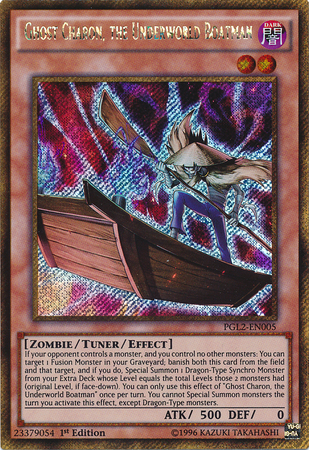 Ghost Charon, the Underworld Boatman [PGL2-EN005] Gold Secret Rare | Odin's Place