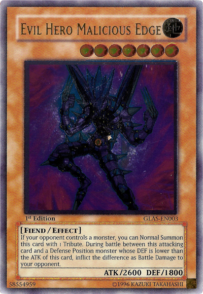 Evil Hero Malicious Edge [GLAS-EN003] Ultimate Rare | Odin's Place