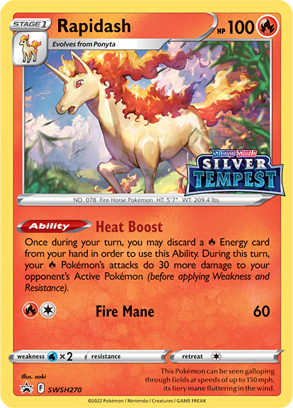 Rapidash (SWSH270) (Prerelease) [Sword & Shield: Black Star Promos] | Odin's Place