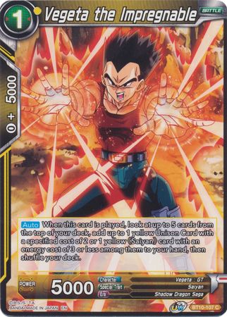 Vegeta the Impregnable (BT10-107) [Rise of the Unison Warrior 2nd Edition] | Odin's Place