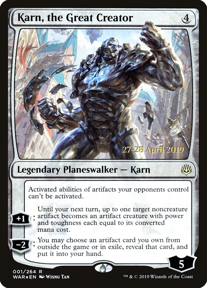 Karn, the Great Creator (1) [War of the Spark Prerelease Promos] | Odin's Place