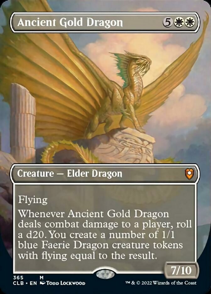 Ancient Gold Dragon (Borderless Alternate Art) [Commander Legends: Battle for Baldur's Gate] | Odin's Place