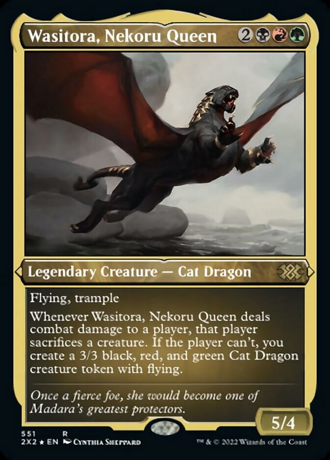 Wasitora, Nekoru Queen (Foil Etched) [Double Masters 2022] | Odin's Place