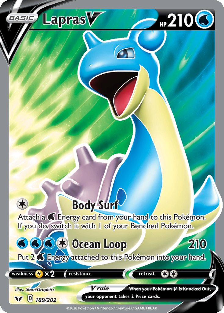 Lapras V (189/202) [Sword & Shield: Base Set] | Odin's Place