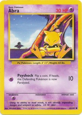 Abra (43/102) [Base Set Unlimited] | Odin's Place