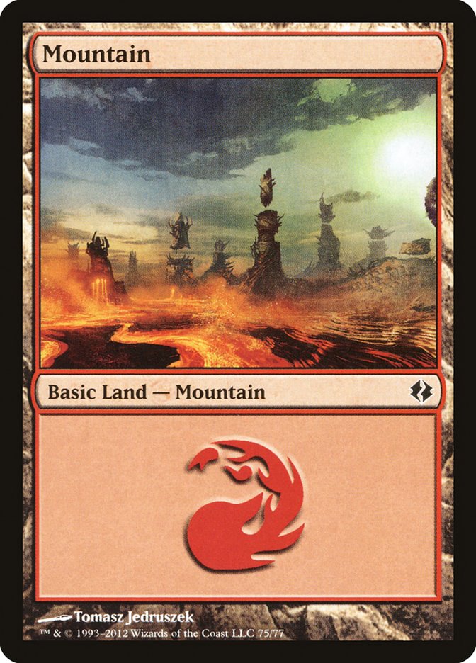 Mountain (75) [Duel Decks: Venser vs. Koth] | Odin's Place