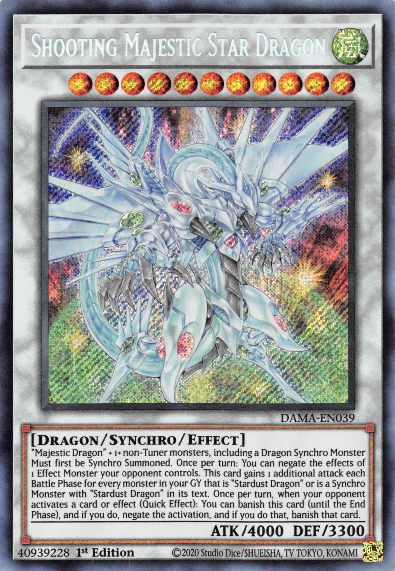Shooting Majestic Star Dragon [DAMA-EN039] Secret Rare | Odin's Place