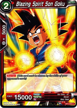 Blazing Spirit Son Goku (BT4-005) [Colossal Warfare] | Odin's Place