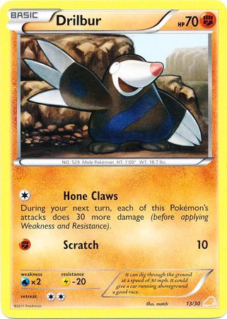 Drilbur (13/30) [Black & White: Trainer Kit - Excadrill] | Odin's Place