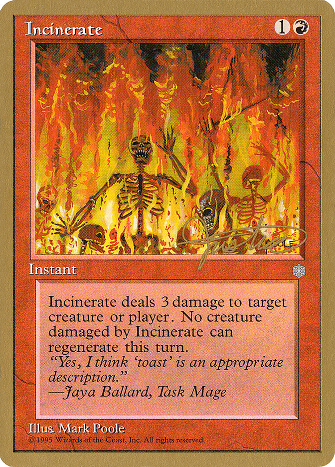Incinerate (Mark Justice) [Pro Tour Collector Set] | Odin's Place