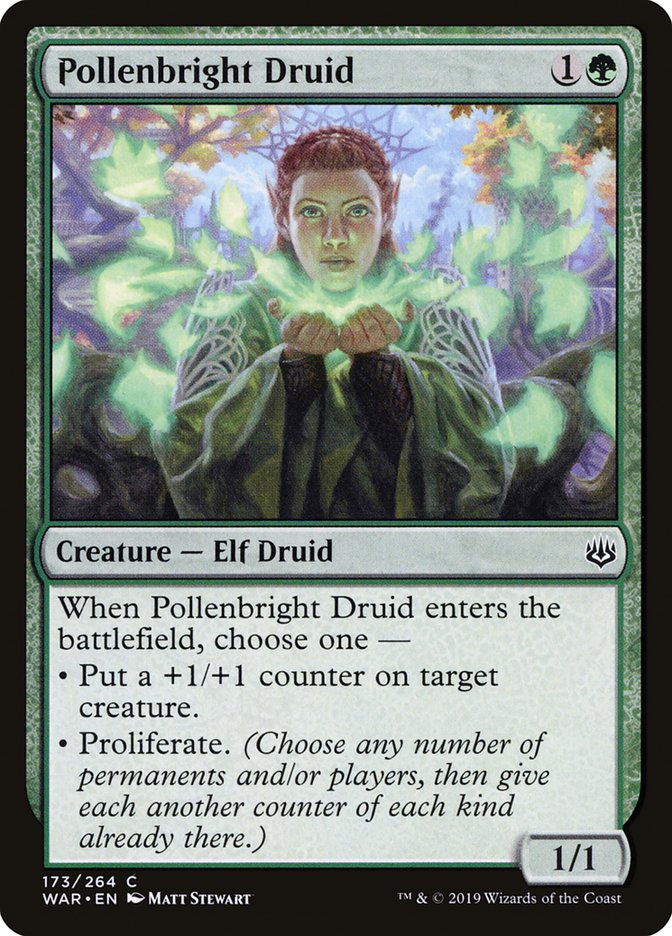 Pollenbright Druid (173) [War of the Spark] | Odin's Place