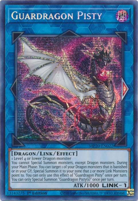 Guardragon Pisty [MP20-EN022] Prismatic Secret Rare | Odin's Place