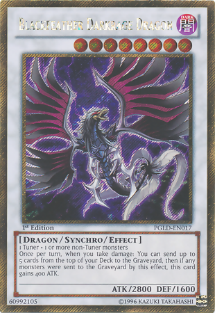 Blackfeather Darkrage Dragon [PGLD-EN017] Gold Secret Rare | Odin's Place