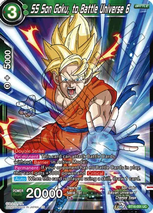SS Son Goku, to Battle Universe 6 (BT16-051) [Realm of the Gods] | Odin's Place