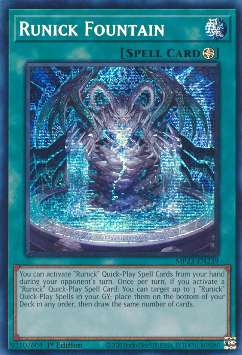 Runick Fountain [MP23-EN239] Prismatic Secret Rare | Odin's Place