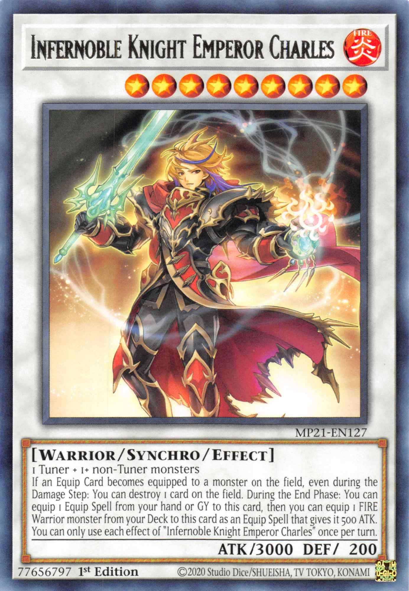 Infernoble Knight Emperor Charles [MP21-EN127] Rare | Odin's Place