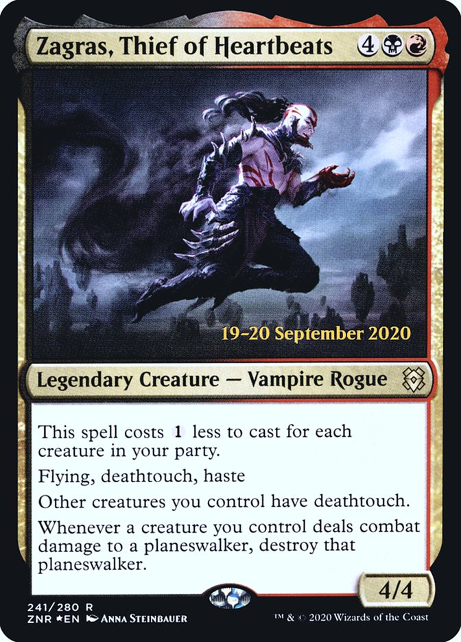 Zagras, Thief of Heartbeats [Zendikar Rising Prerelease Promos] | Odin's Place