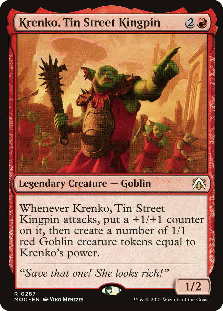 Krenko, Tin Street Kingpin [March of the Machine Commander] | Odin's Place