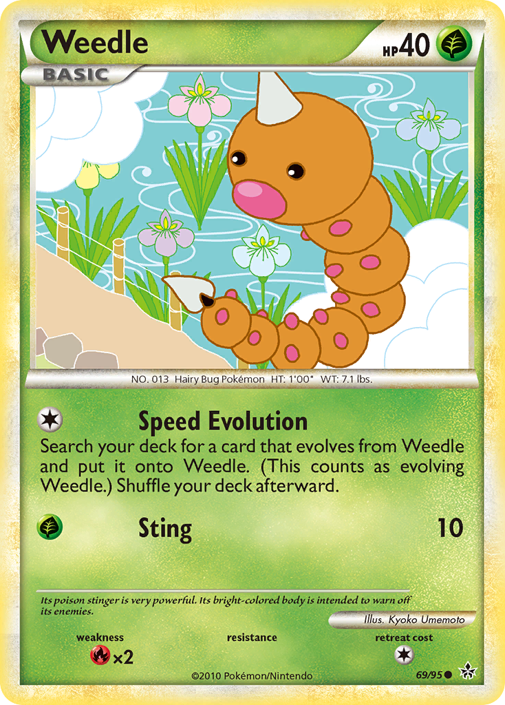 Weedle (69/95) [HeartGold & SoulSilver: Unleashed] | Odin's Place